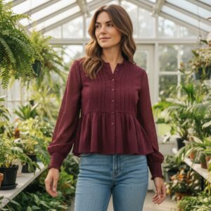 Bordeaux blouse trui